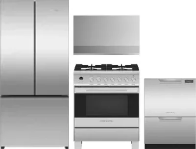 4 Piece Package Includes Refrigerator, Range, Hood And Dishwasher